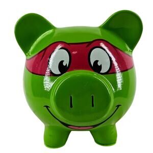 FAB Starpoint TMNT 2014 Viacom Raphael Ceramic Piggy Coin Bank